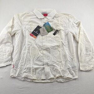 Craghoppers White Casual Button Down Shirt Insect Repellent - Size Large